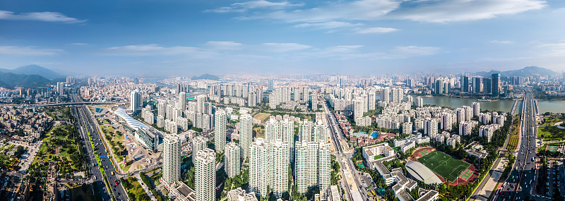 珠海城市景观鸟瞰图