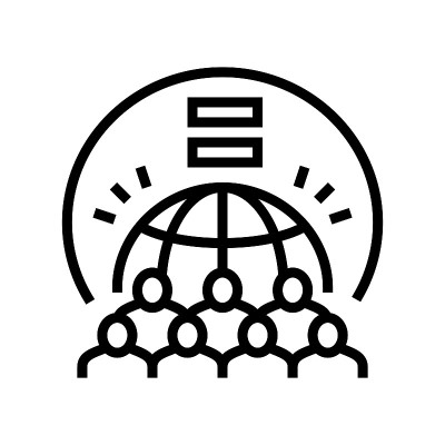 人等线图标矢量插图