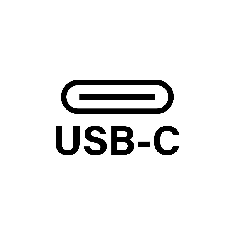 USB类型C或USB 4连接器电缆图标矢量。