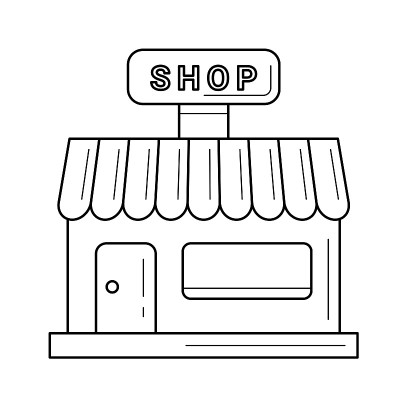 商店向量线图标