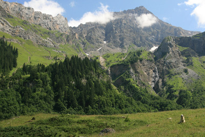 Les Diablerets地区在瑞士阿尔卑斯山