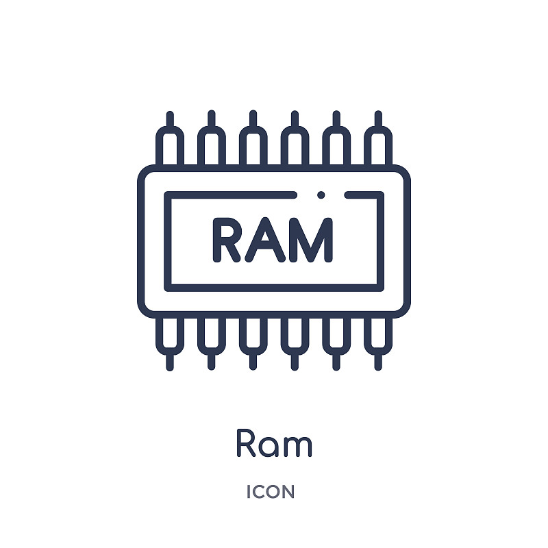 Linear ram icon from Electronic devices outline co