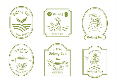 乌龙茶徽章设计