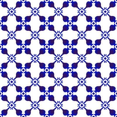 modern pattern indigo