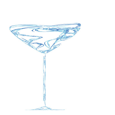 程式化的酒杯