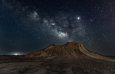 星夜泥火山