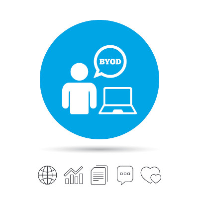 BYOD标志图标。带上自己的设备标志。