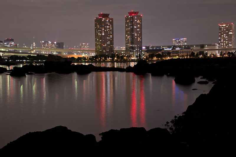 在东京台场享受田园诗般的风景