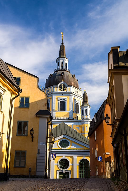 Katarina kyrka Catherine Church with clock on dome