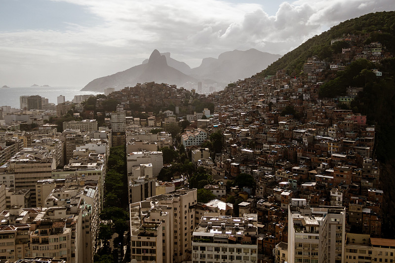 鸟瞰图里约热内卢De Janeiro，巴西。