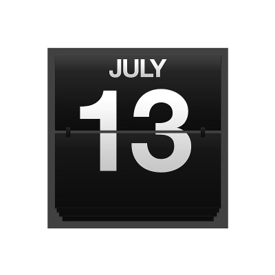台历7月13日。