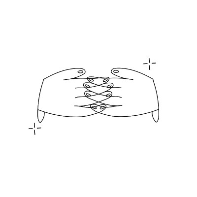 交叉双臂。