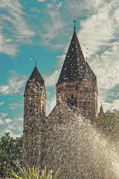 View of Metz with Temple Neuf, Lorraine, France