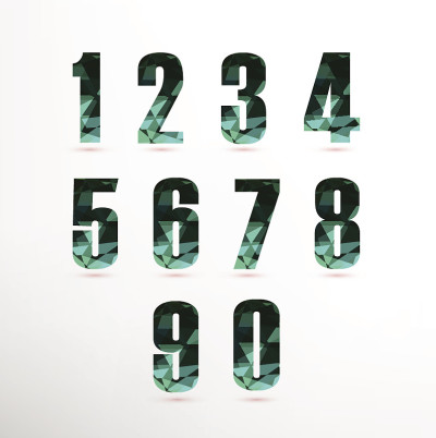 绿色数字