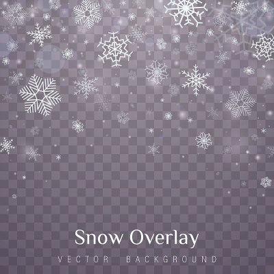 圣诞雪下降。