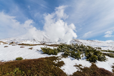 冬天的朝霞山
