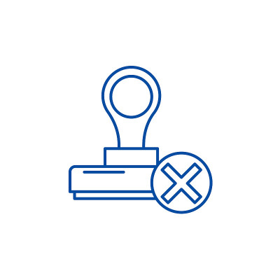 Renouncement line icon concept. Renouncement flat 