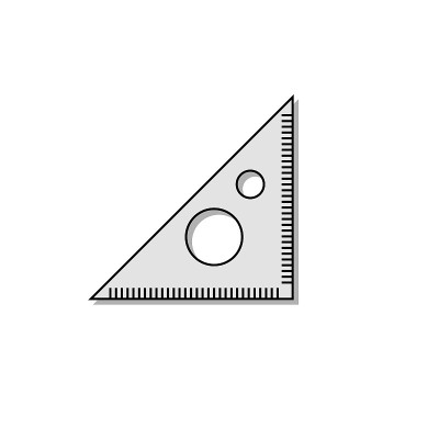 Vector triangle tool set piece icon