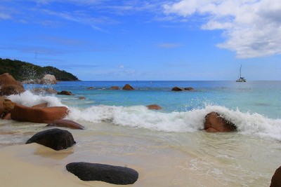 海滩，热带岛屿，塞舌尔