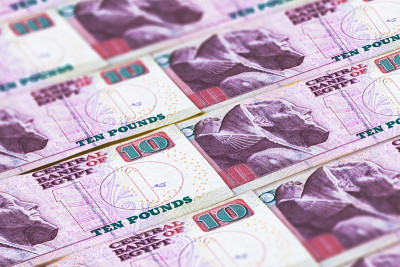 出路。埃及Currencyy。埃及磅背景。