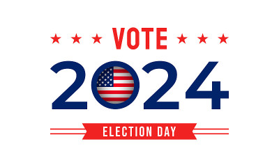 2024年美国总统选举投票横幅。