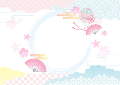 日本传统的樱花背景
