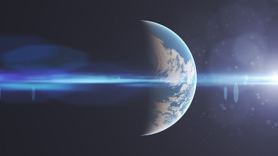 行星轨道上的日出