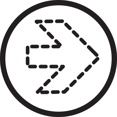箭头矢量符号在圆里