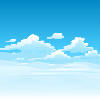 天空中云彩的插图。