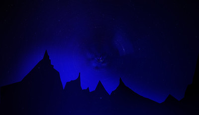 星空背景上的星迹