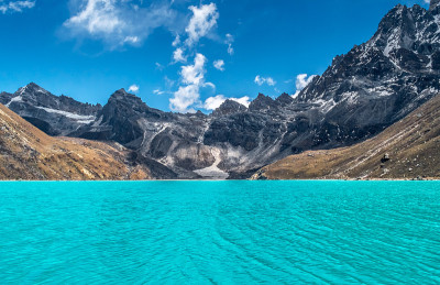 美丽的雪山和湖泊