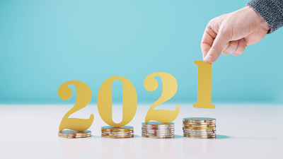 新年快乐。在2021年开始。三维演示