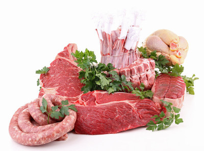 孤立的原料肉