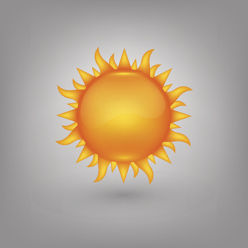 天气图标。太阳