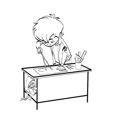 学生男孩绘图课设计师工程师