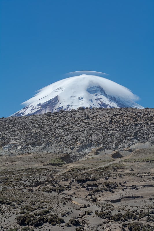 厄瓜多尔安第斯山脉的钦博拉索火山景观