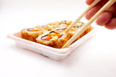 加州寿司卷配猪肉松