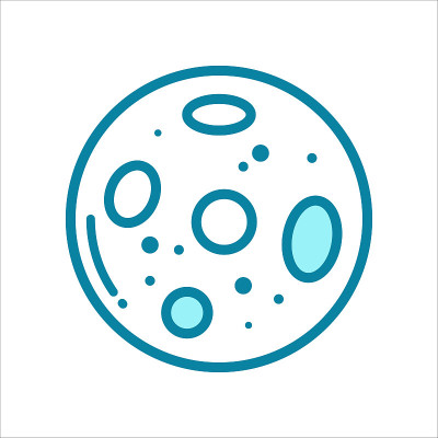 月球-行星-空间图标矢量设计模板