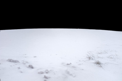雪被隔离在黑色的背景上。冬天的设计元素