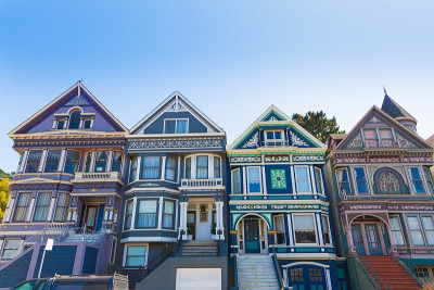 加州Haight Ashbury的旧金山维多利亚式住宅