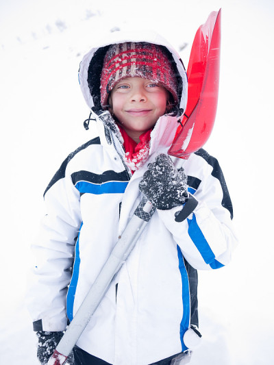 孩子肖像冬雪