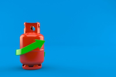 绿色箭头的丙烷瓶