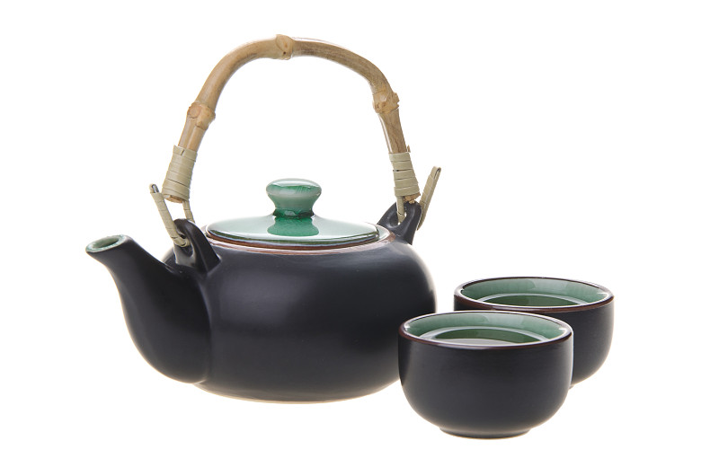 中国的茶壶。陶瓷茶壶的背景。