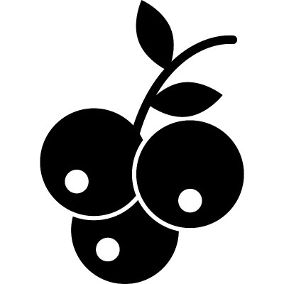 蓝莓字形图标水果矢量