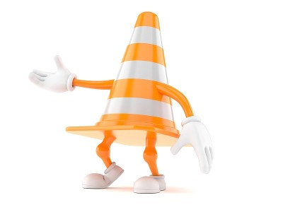 锥形交通路标角色