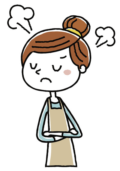 愤怒的女人围裙
