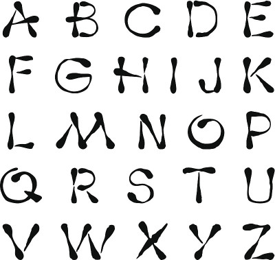 向量的手写字体。