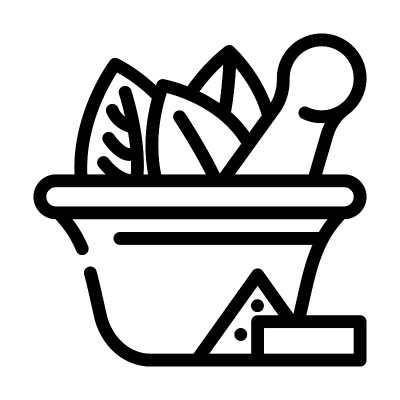 碗为使药丸线图标矢量插图