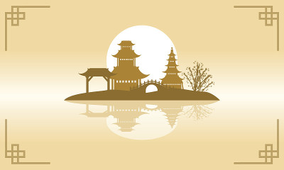 中国美丽风景的背景