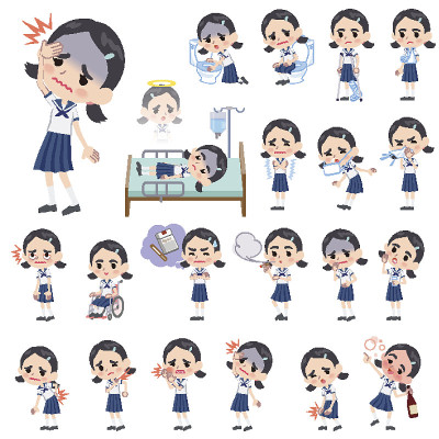 水手服浓眉少女病